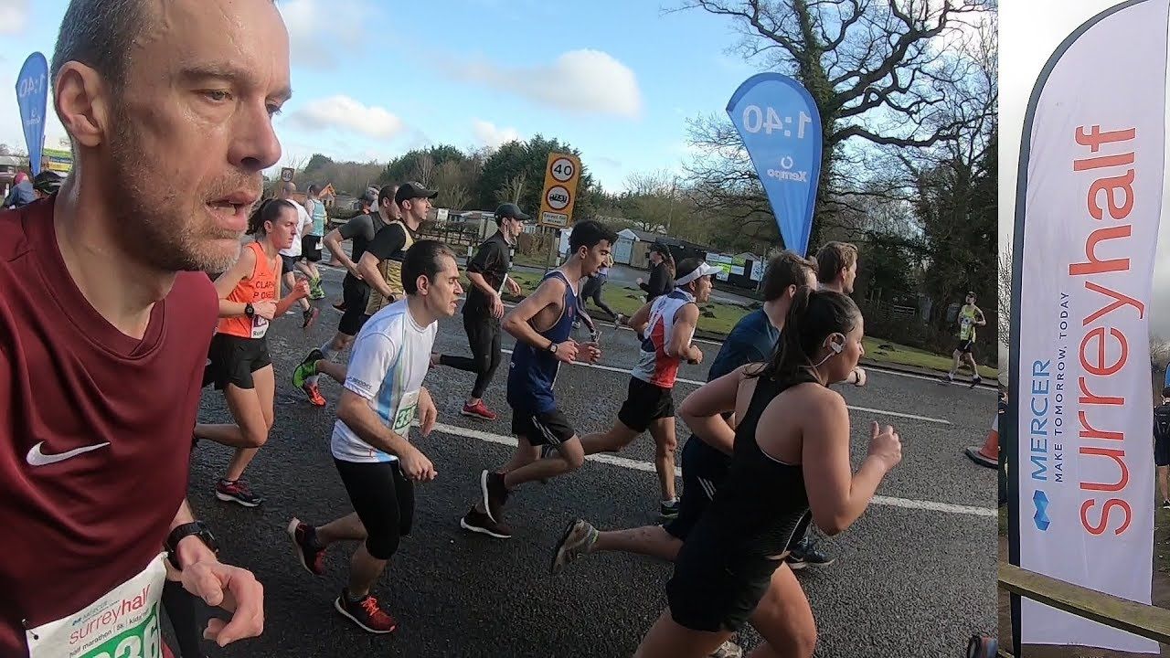 Surrey Half Marathon 2018 | Race VLOG | Here We Are Running