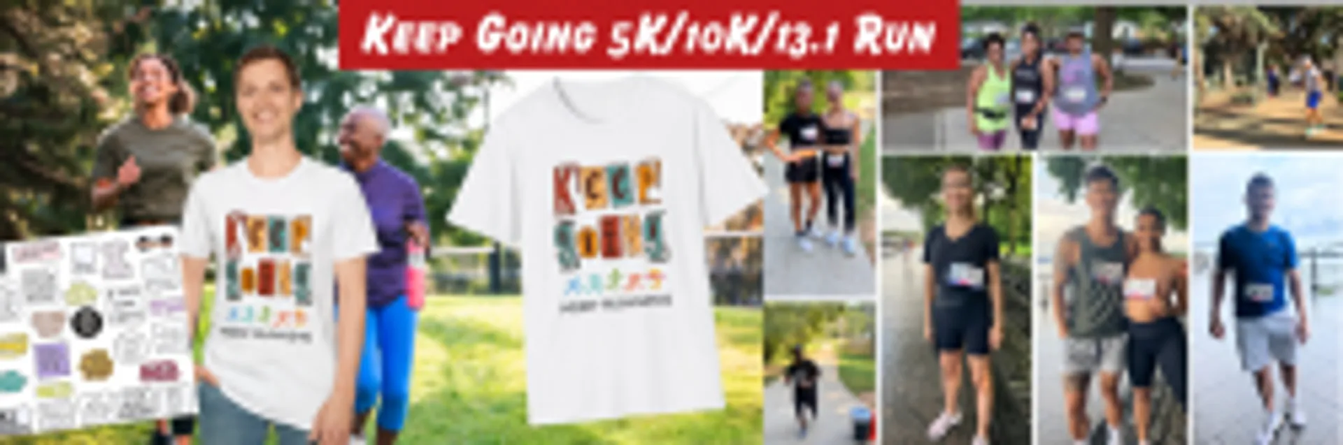 This image is a collage featuring a variety of elements related to running. At the