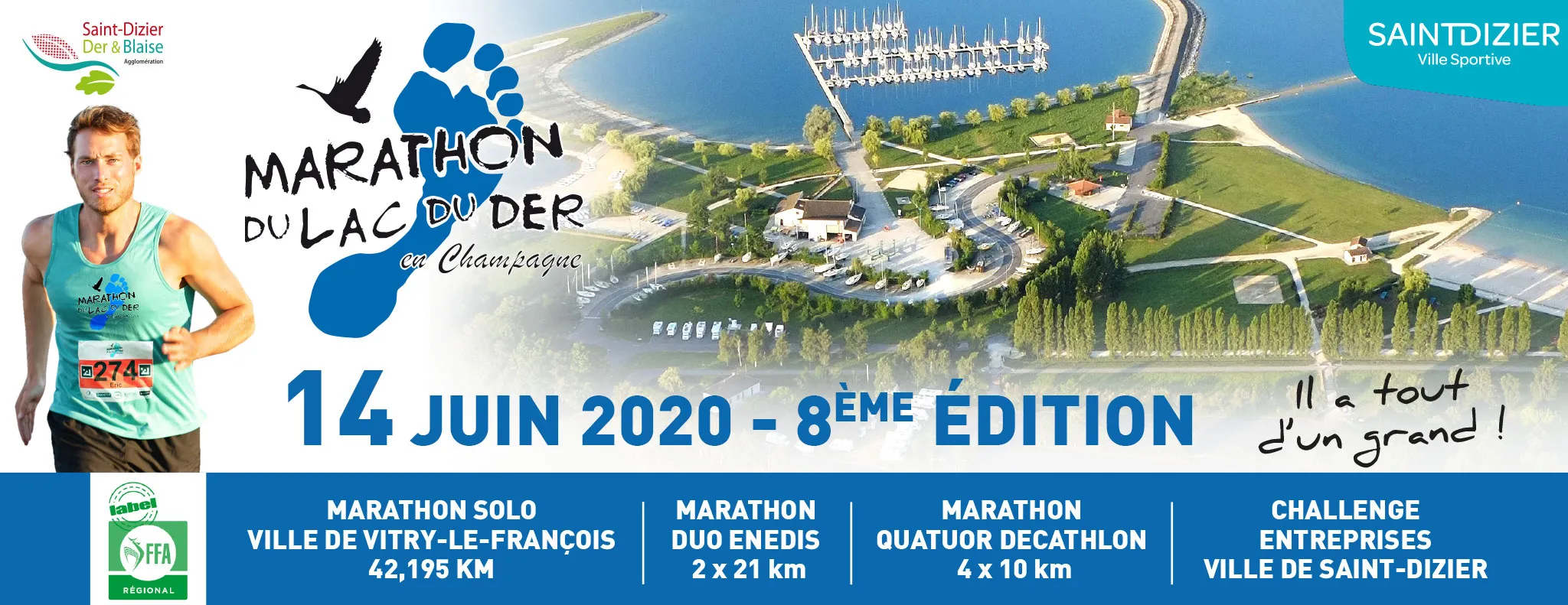 Marathon du Lac de Der, 09 Jun, 2024 (Sun) Ahotu