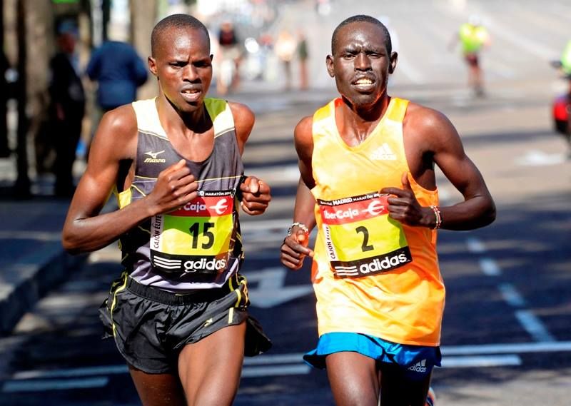 Ezekiel Kiptoo Chebii and Lawrence Kimaiyo in the 2014 Rock’n’Roll Madrid Marathon