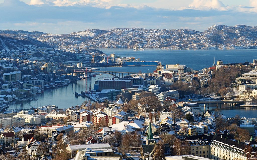 Skyline - Bergen, Norway winter