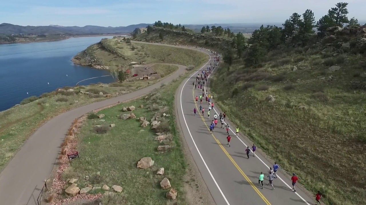 Drone Views of Horsetooth Half Marathon 2017