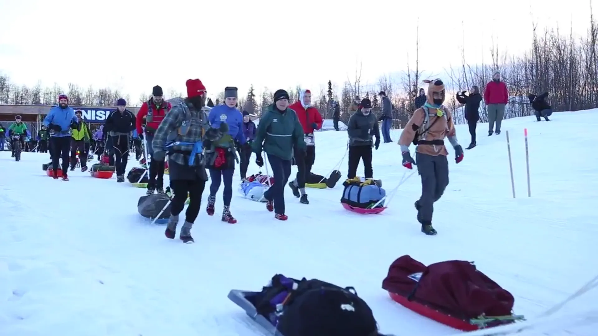 In the image, you have a group of people participating in what appears to be