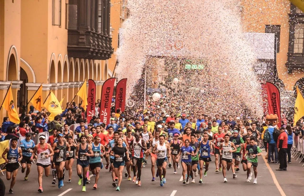 Athletes Competing Lima Marathon 42k 2023 Stock Photo 2307141375