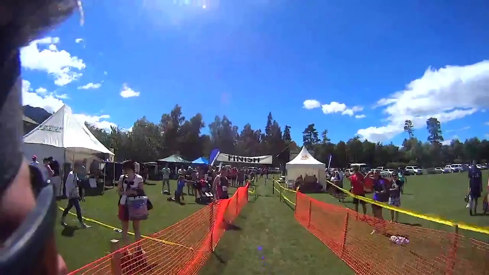 The image shows an outdoor event, likely a race or sporting event given the presence