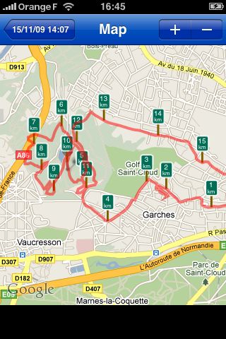 RunKeeper - activity map