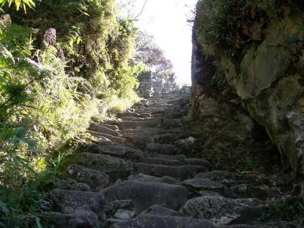 inca trail marathon-steps up to sun gate