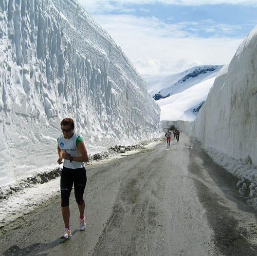 Geiranger Halvmaraton in the snow