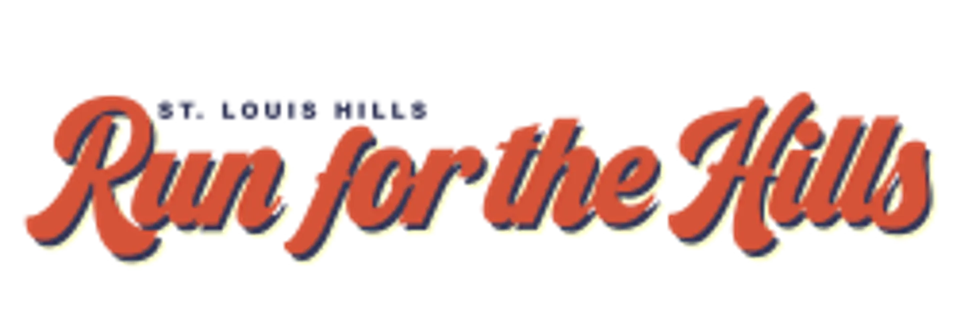 The image displays a stylized text that reads "Run for the Hills." It