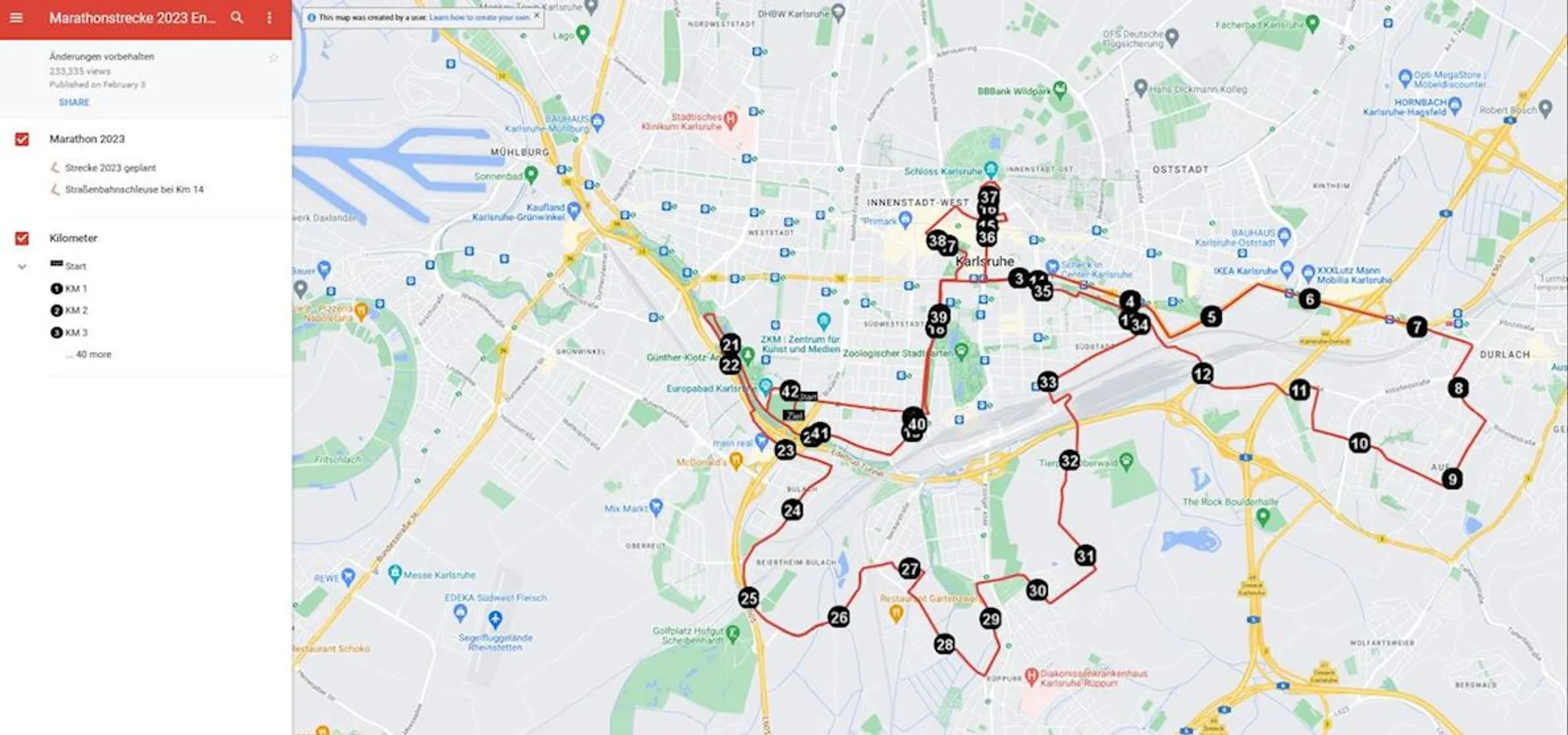 route map